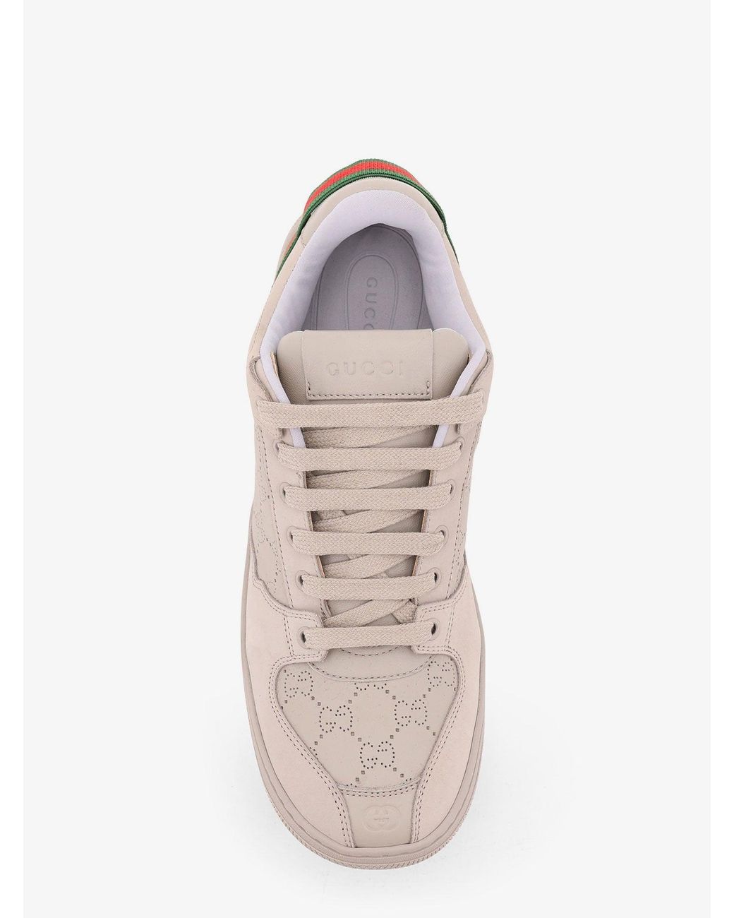 Gucci White Gg Leather Sneakers for men