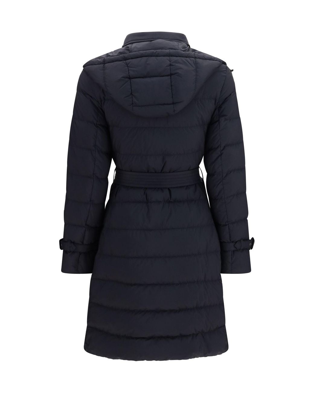 Burberry Blue Audley Mid Length Nylon Down Jacket