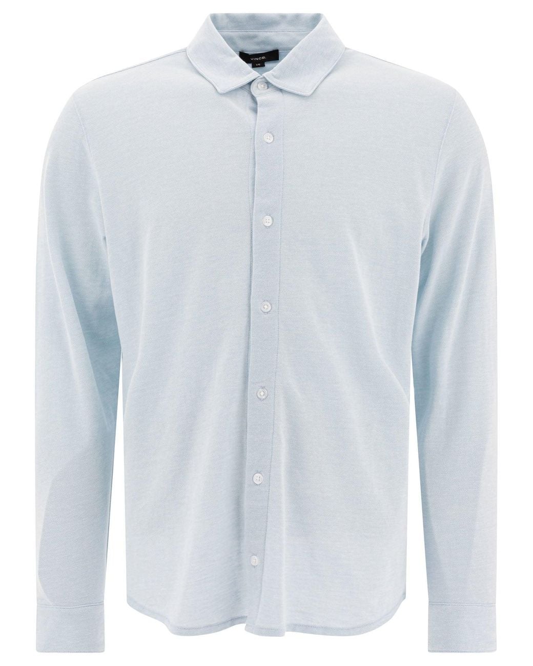 Vince White Cotton Pique Shirt for men