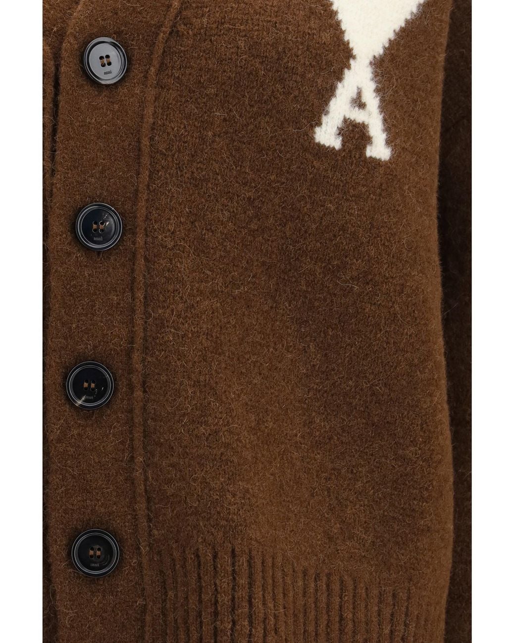 AMI Brown Ami De Coeur Cardigan
