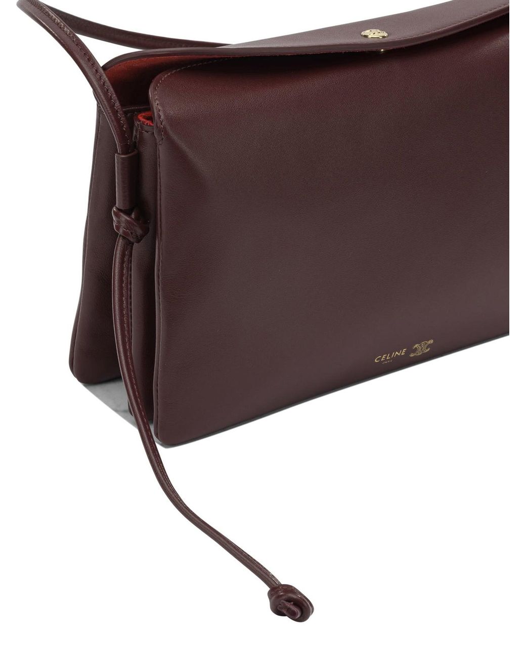 Céline Purple Clutch Bag Bordeaux