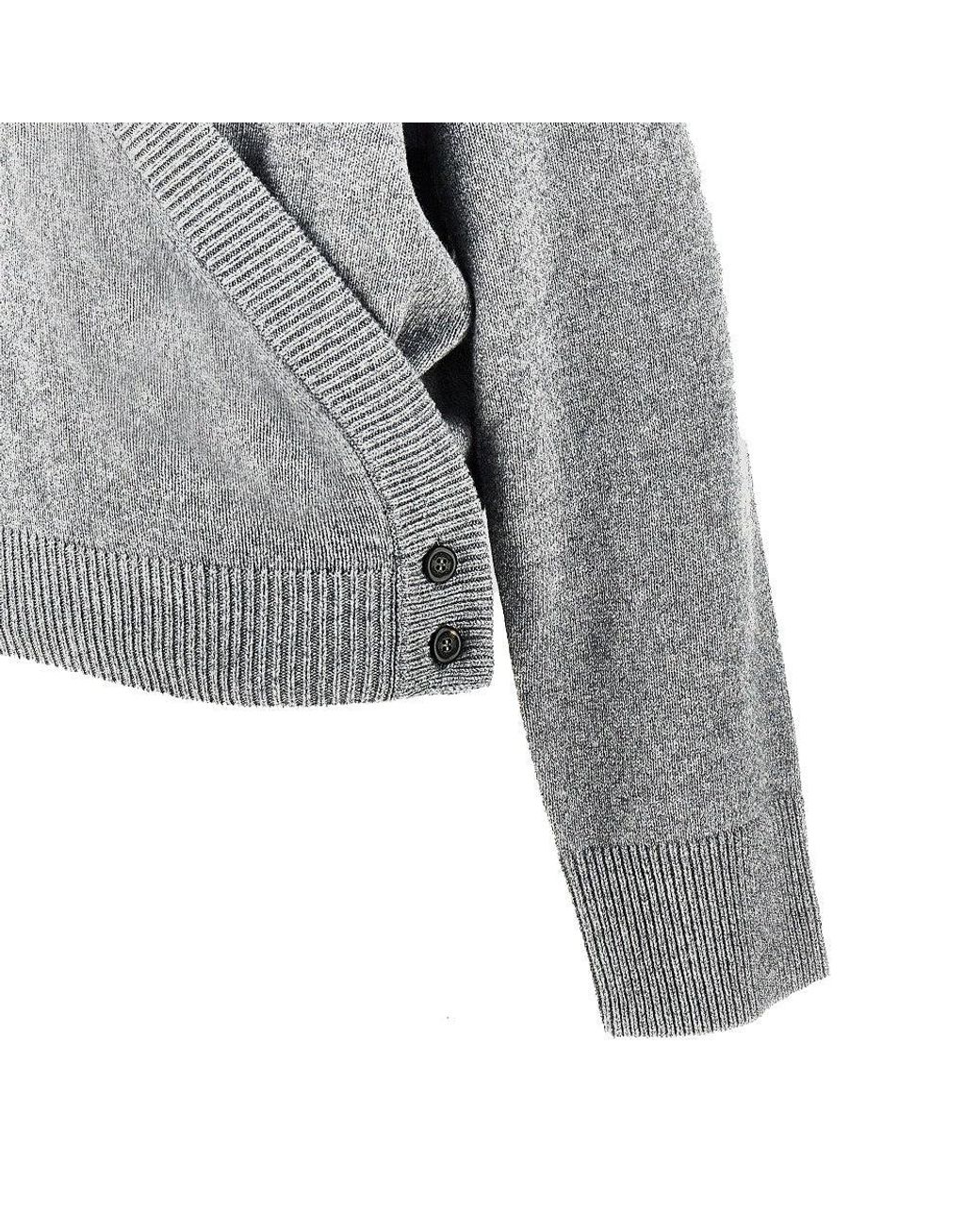 ARMARIUM Gray 'Elenia' Wool And Cashmere Cardigan