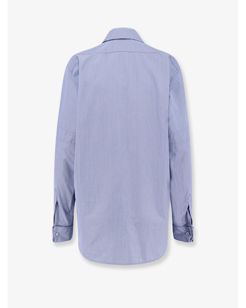 Maison Margiela Blue Striped Cotton Shirt