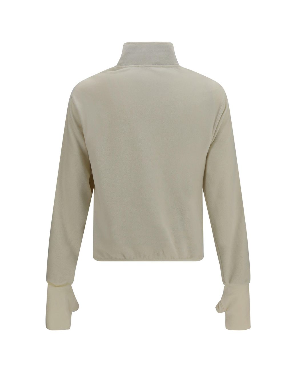 Entire studios White Shell Fleece Zip Jacket Cream