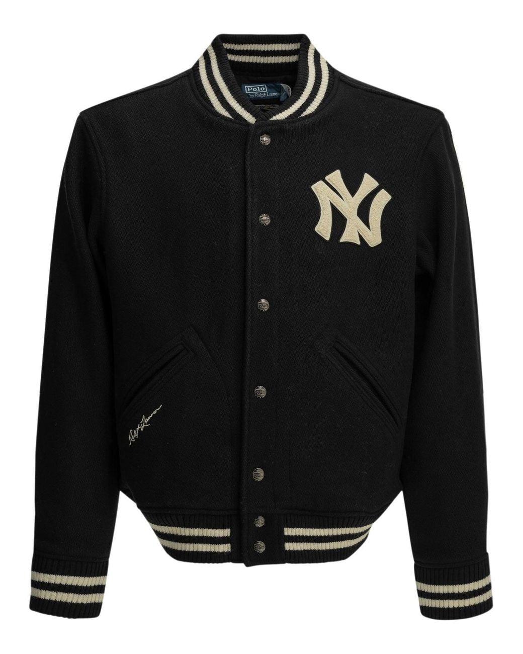 Polo Ralph Lauren Black "Yankees" Bomber Jacket for men