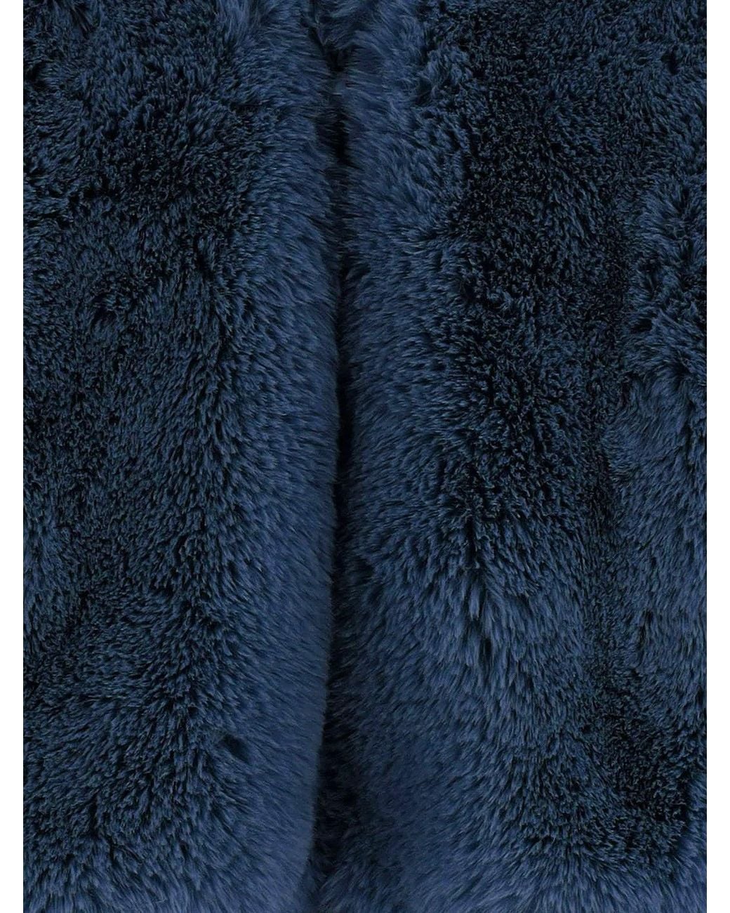 Frankie Shop Blue Senna Faux Fur Jacket