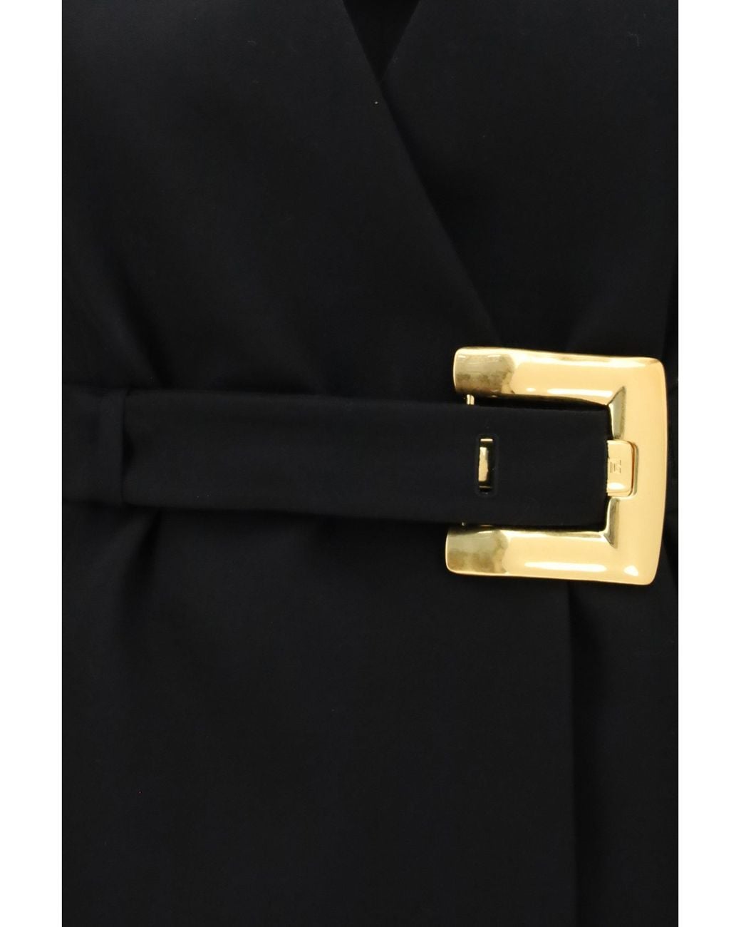 Balmain Black Grain De Poudre Blazer With Belt