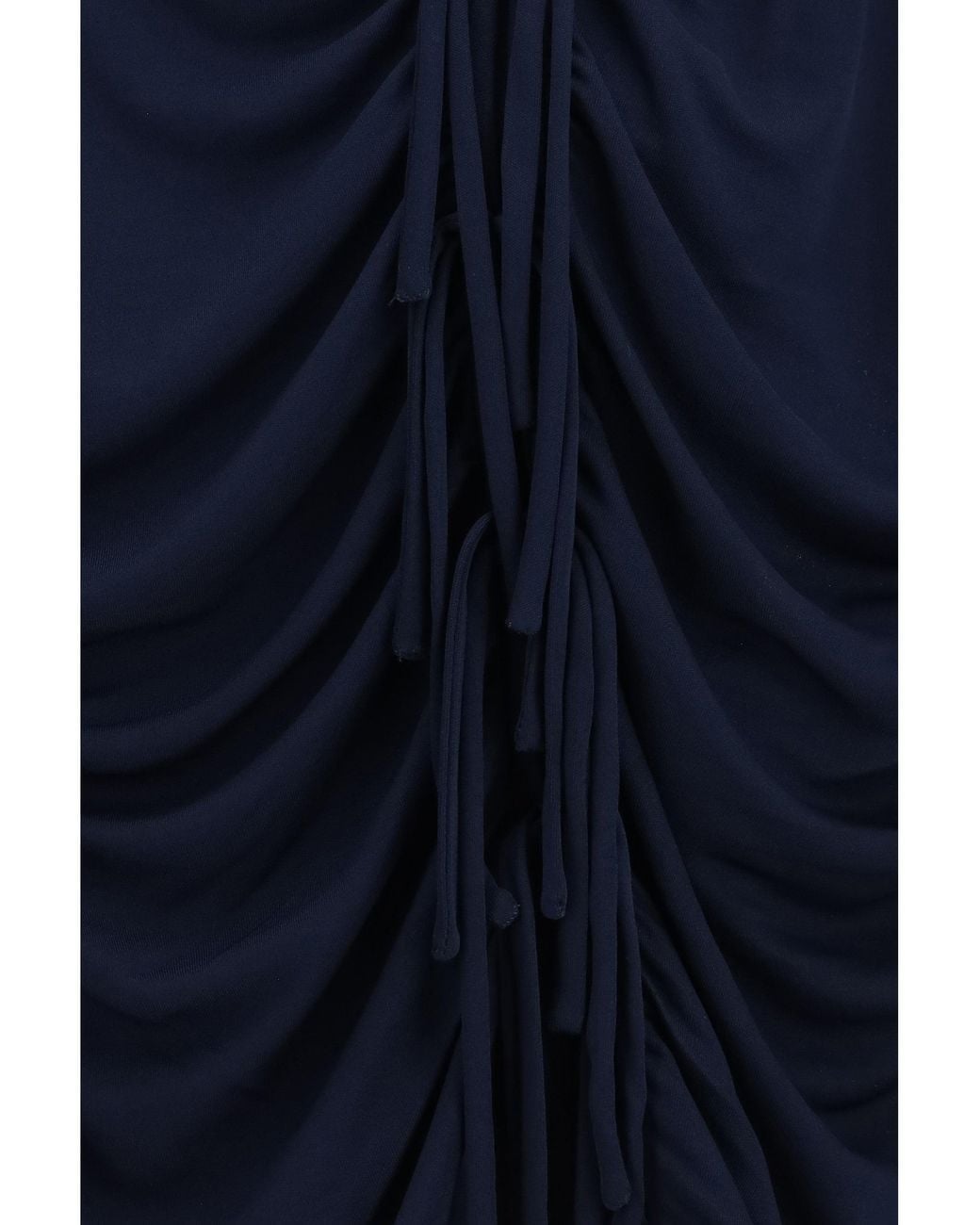 Giorgio Armani Blue V-Neck Viscose Jersey Top