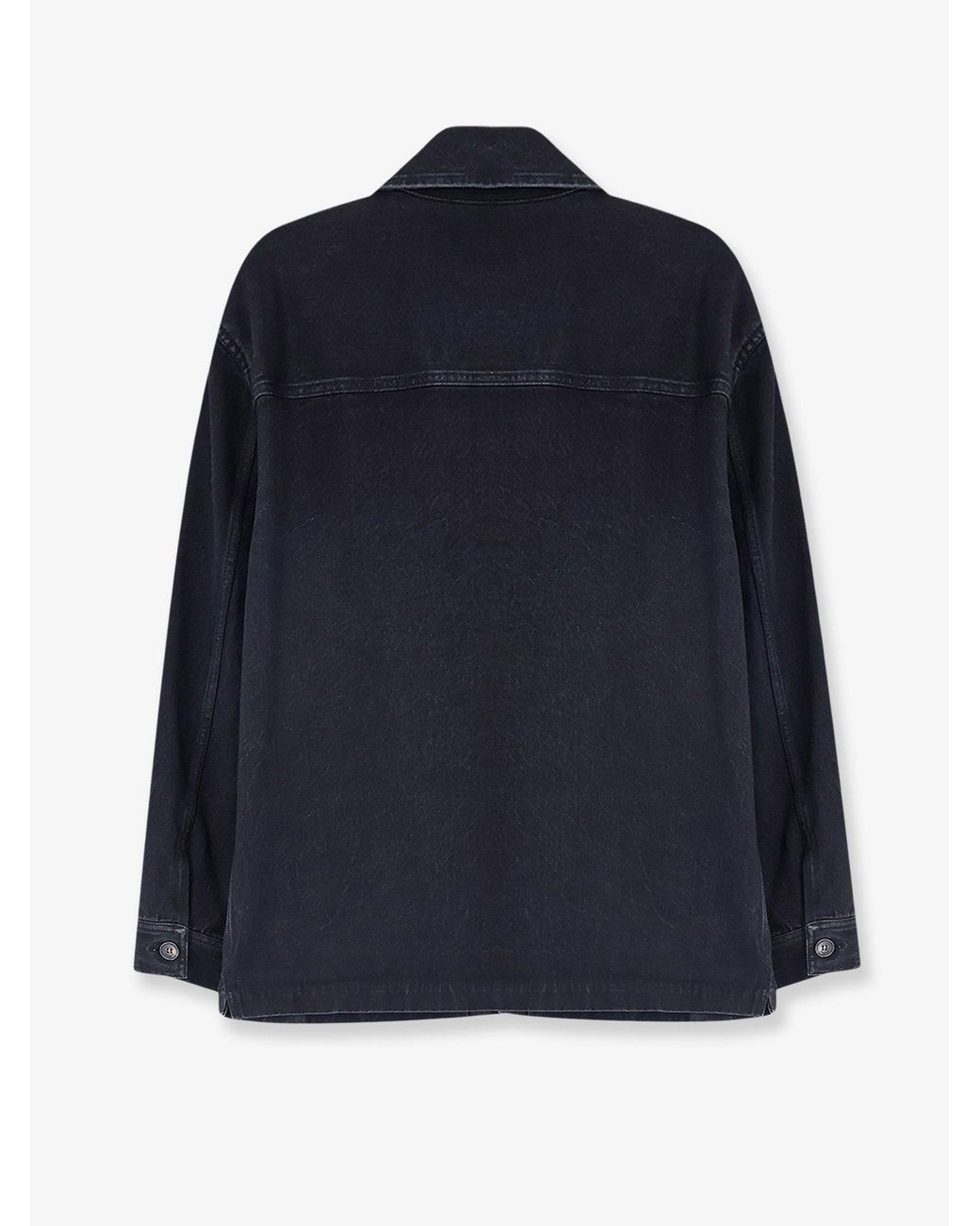 Saint Laurent Blue Cassandre Denim Overshirt for men