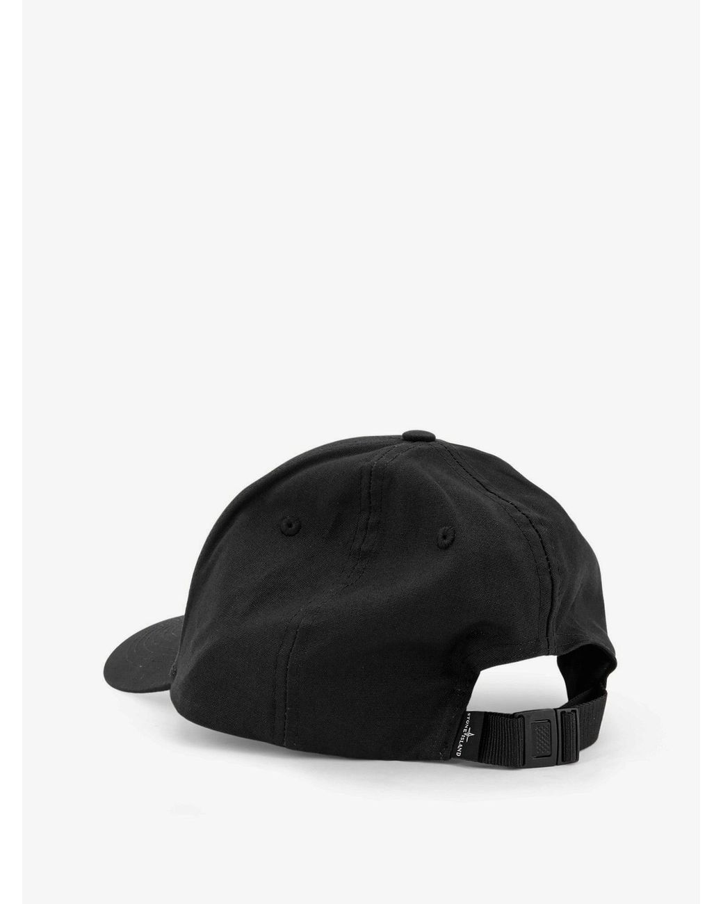 Stone Island Black Cotton Hat With Logo On The Front for men