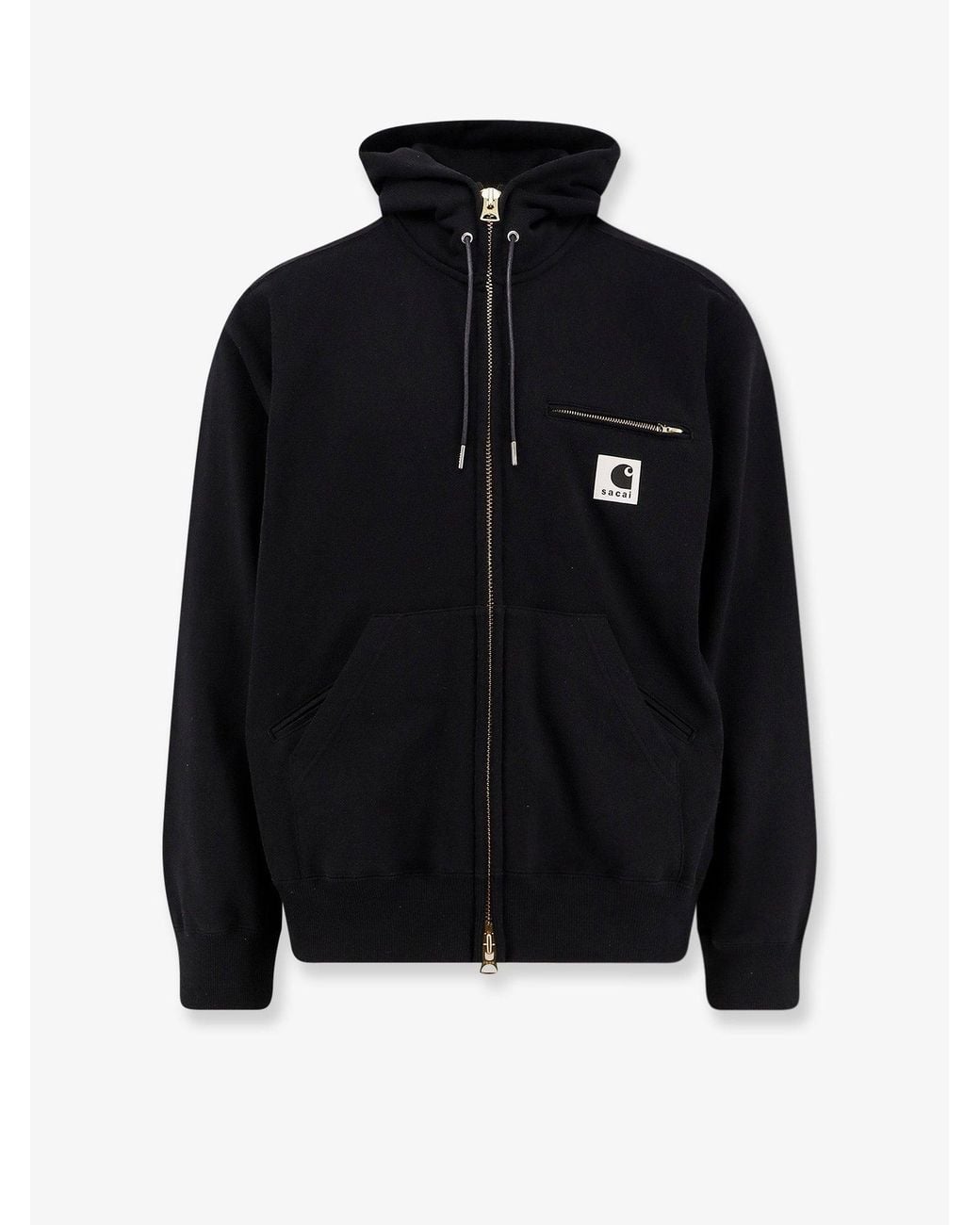 SACAI X CARHARTT WIP Black Cotton Sweatshirt With Double Logo Patch for men