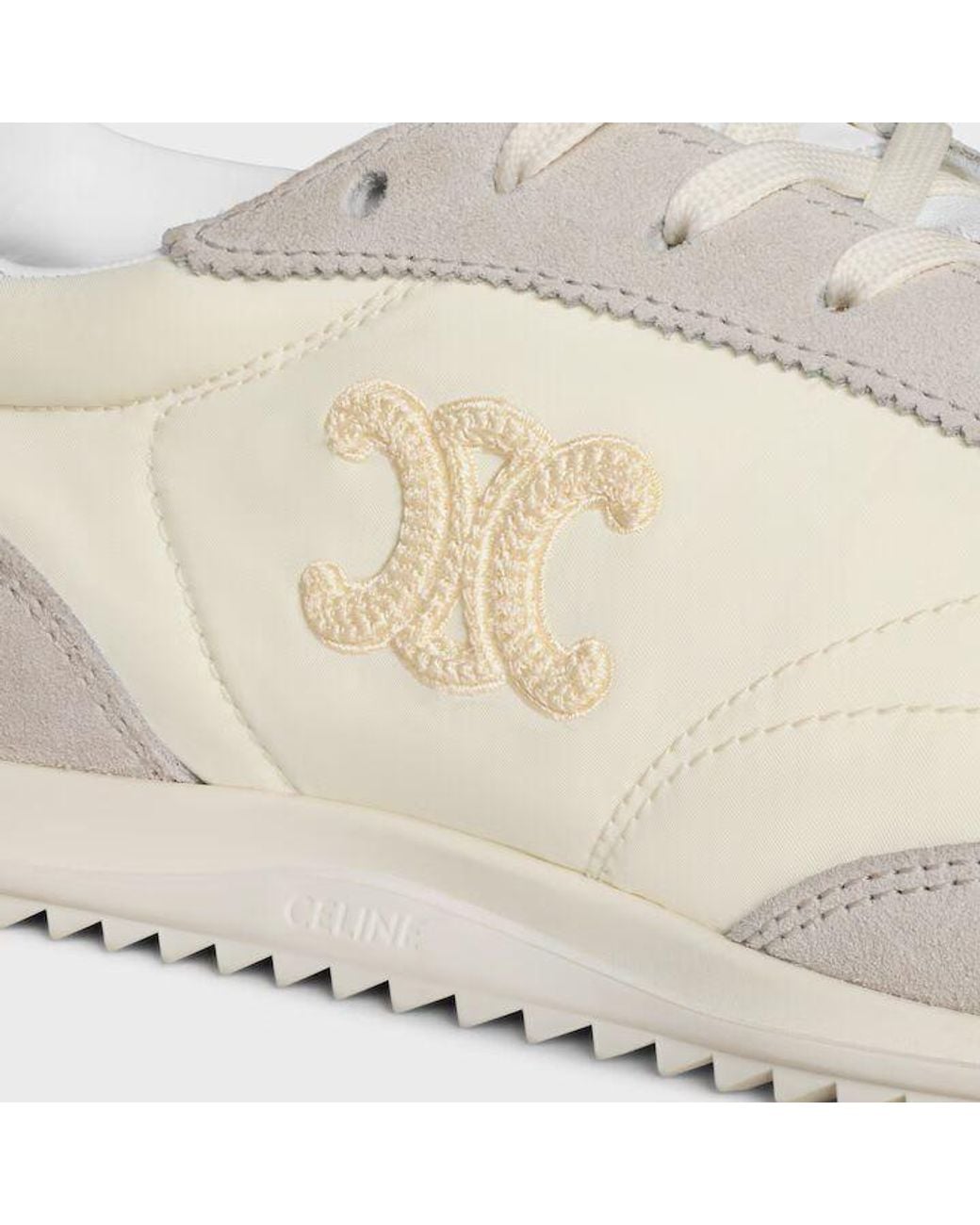 Céline White "Racer" Sneakers