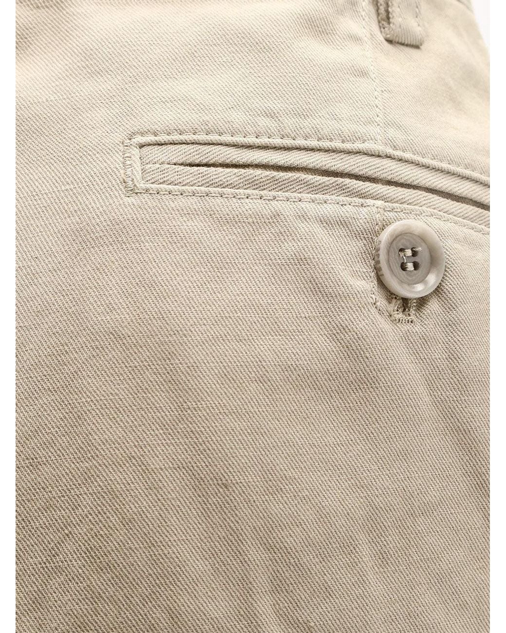Aspesi Natural Shorts Cotton-Linen