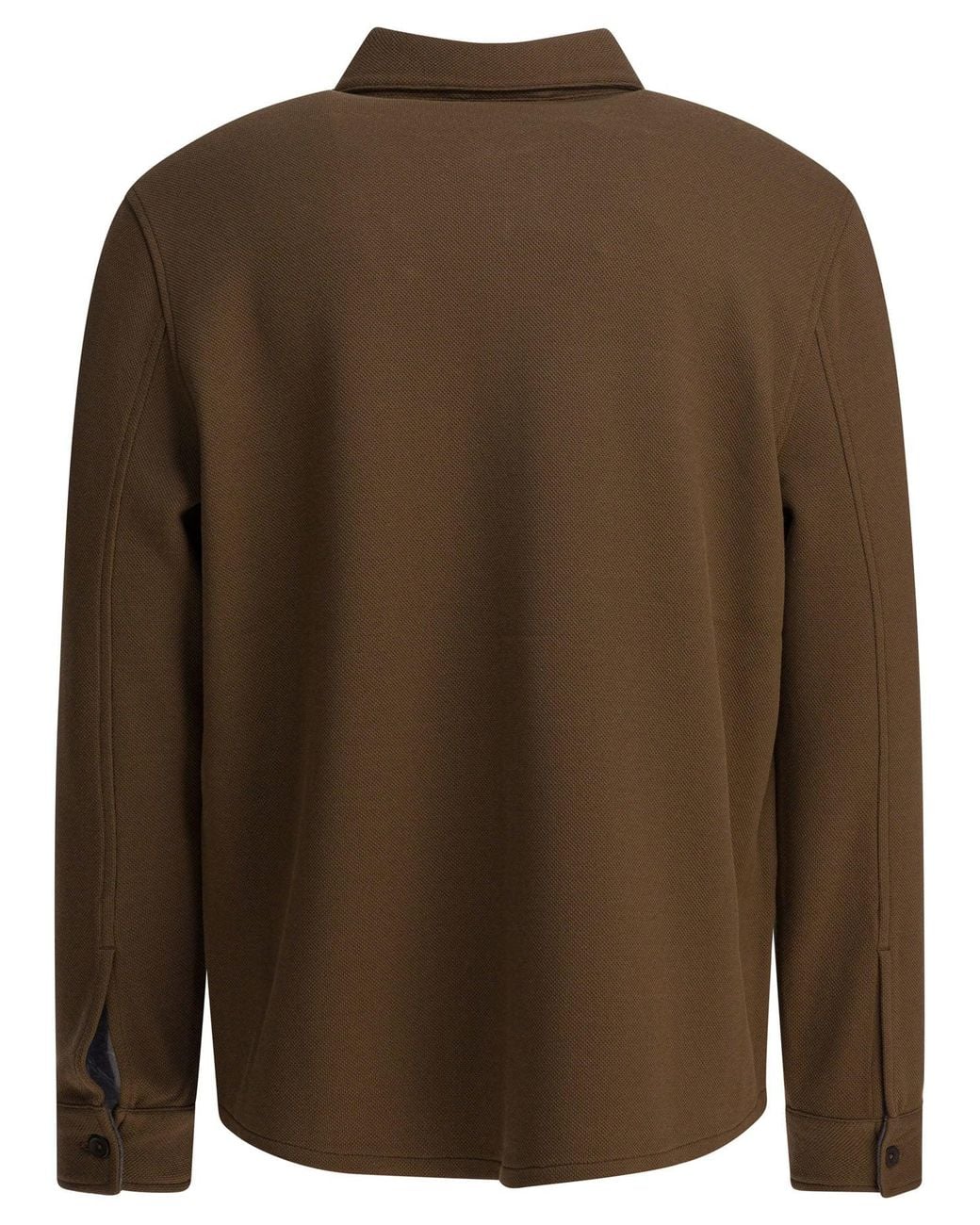 Vince Brown Cotton Overshirt Jacket