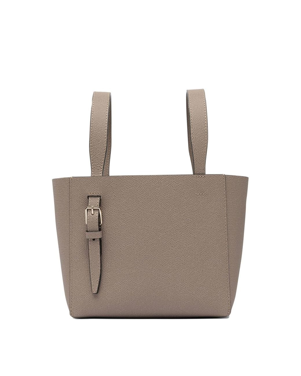 Valextra White "Soft Micro" Bucket Bag