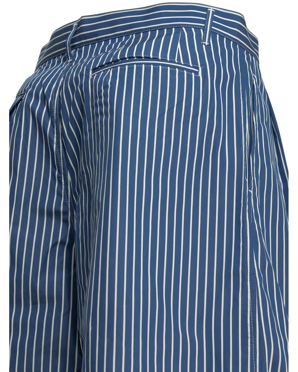 Comme des Garçons Blue Shirt Formal Striped Shorts for men