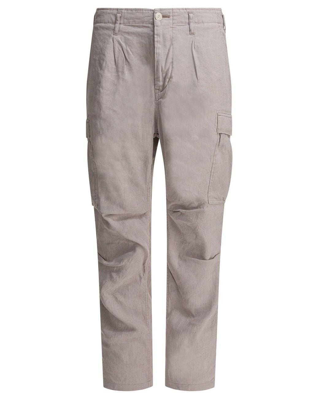 Nonnative Gray Linen-Blend Cargo Pants Trousers for men