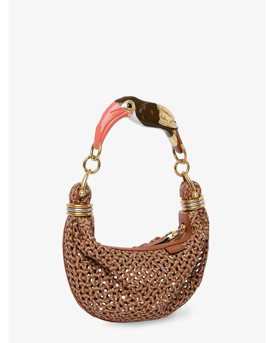 Chloé Pink Bracelet Hobo Handbag With Toucan Handle