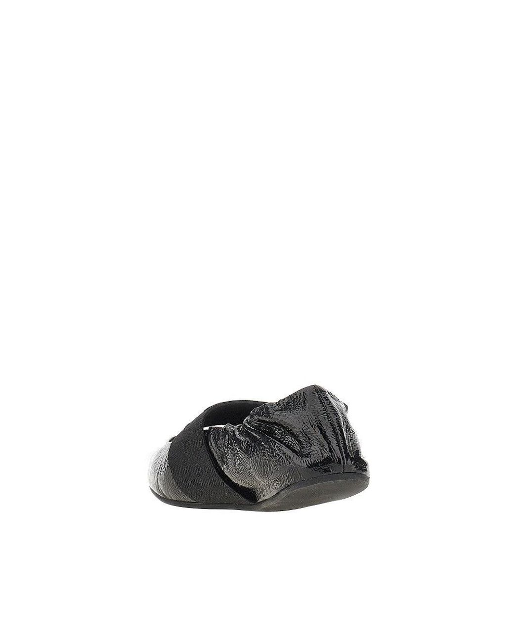 Givenchy Black Naplack Leather 'Crush' Ballet Flats