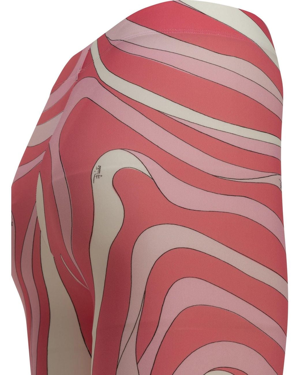 Emilio Pucci Red "Marmo" Leggings