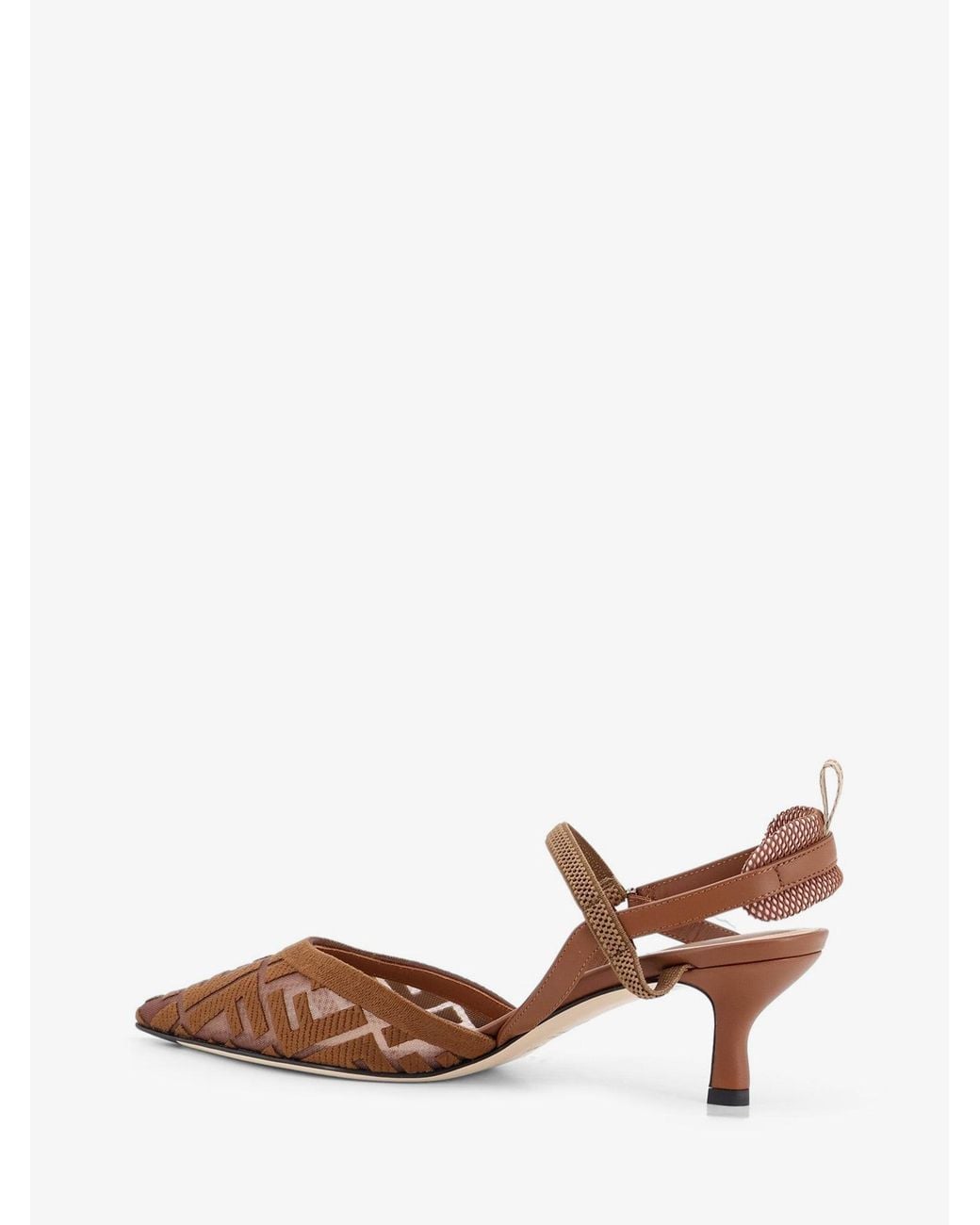 Fendi Brown Colibri Mesh Pumps