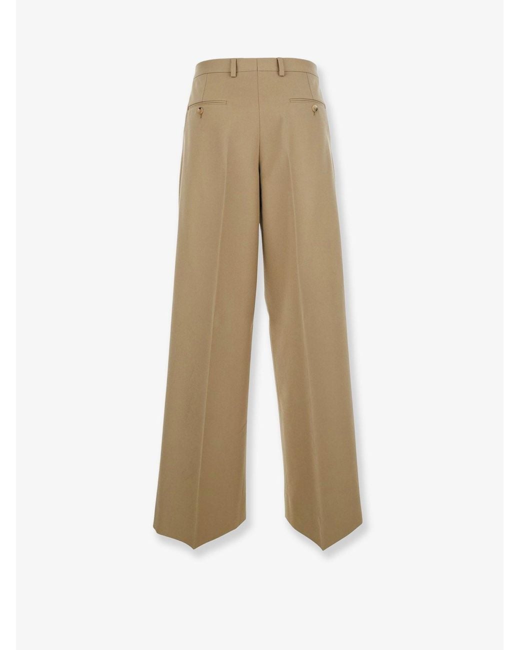 Céline Natural Wool And Cotton Trousers