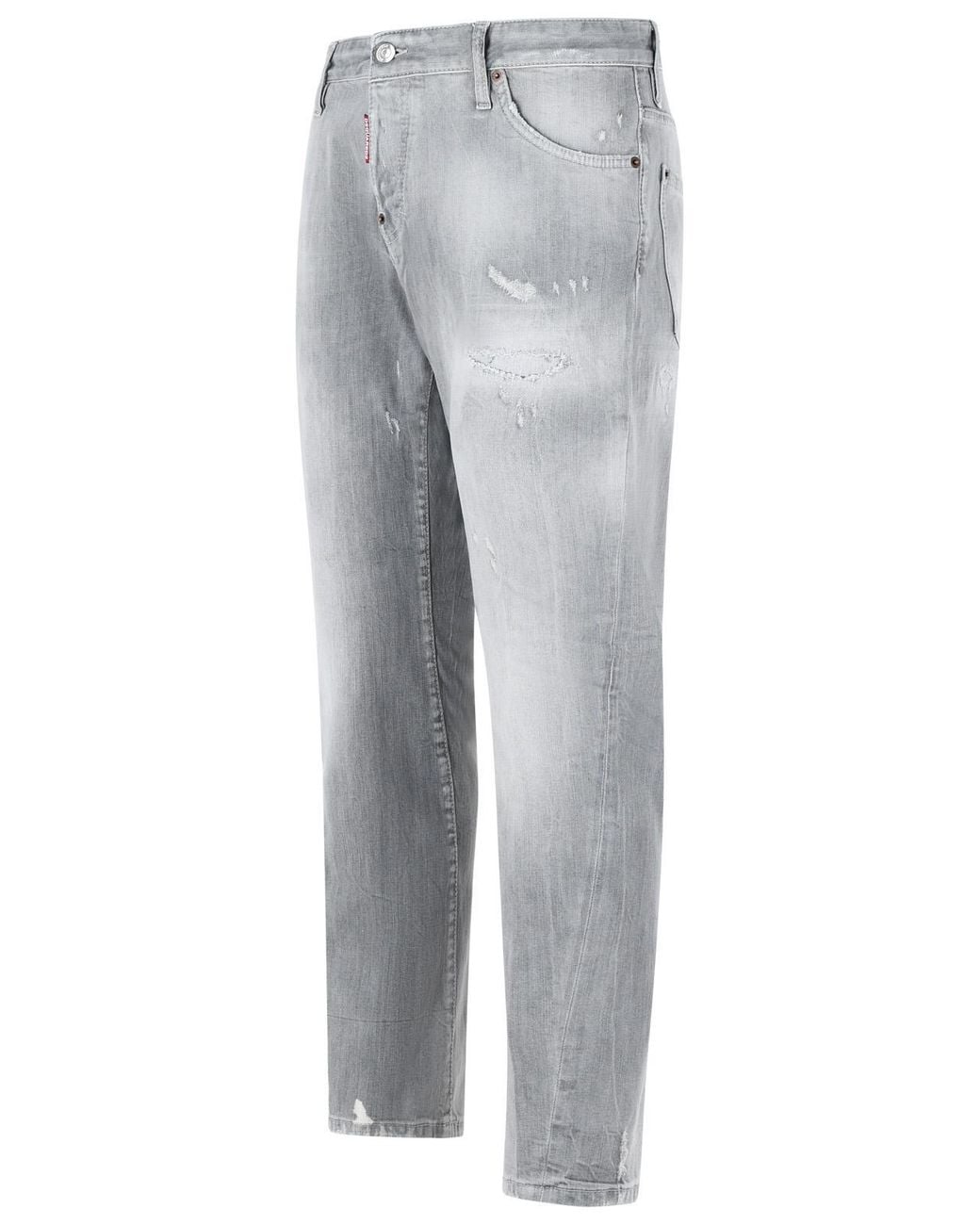DSquared² Gray 'Slim Twst' Cotton Jeans for men