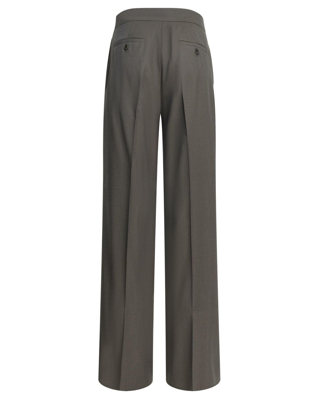 Max Mara Gray Tailored Virgin Wool Pants
