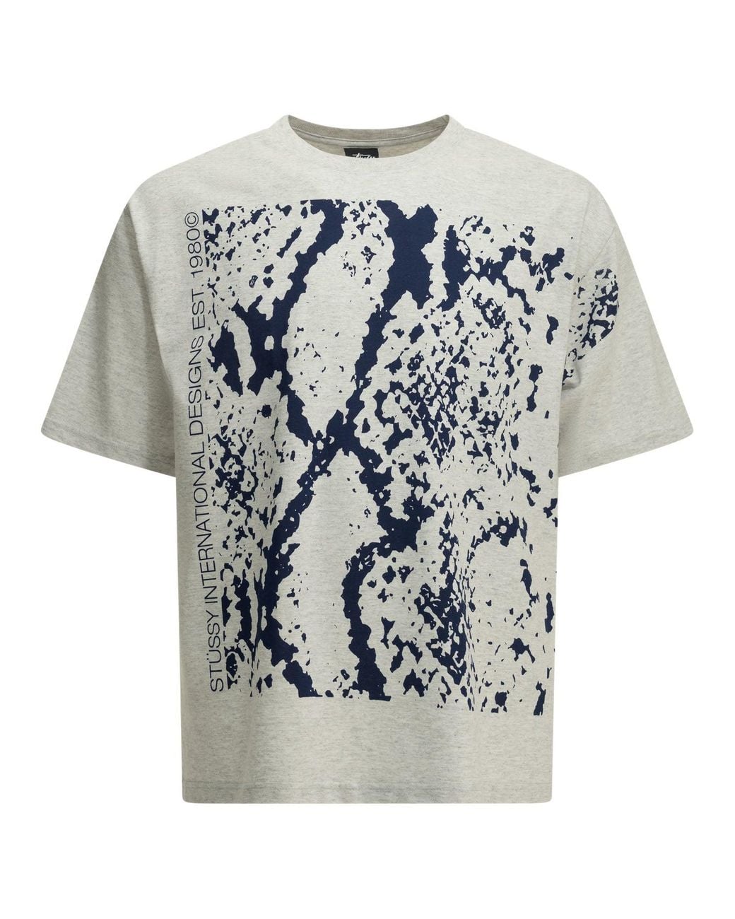 Stussy Gray Cotton T-Shirt for men