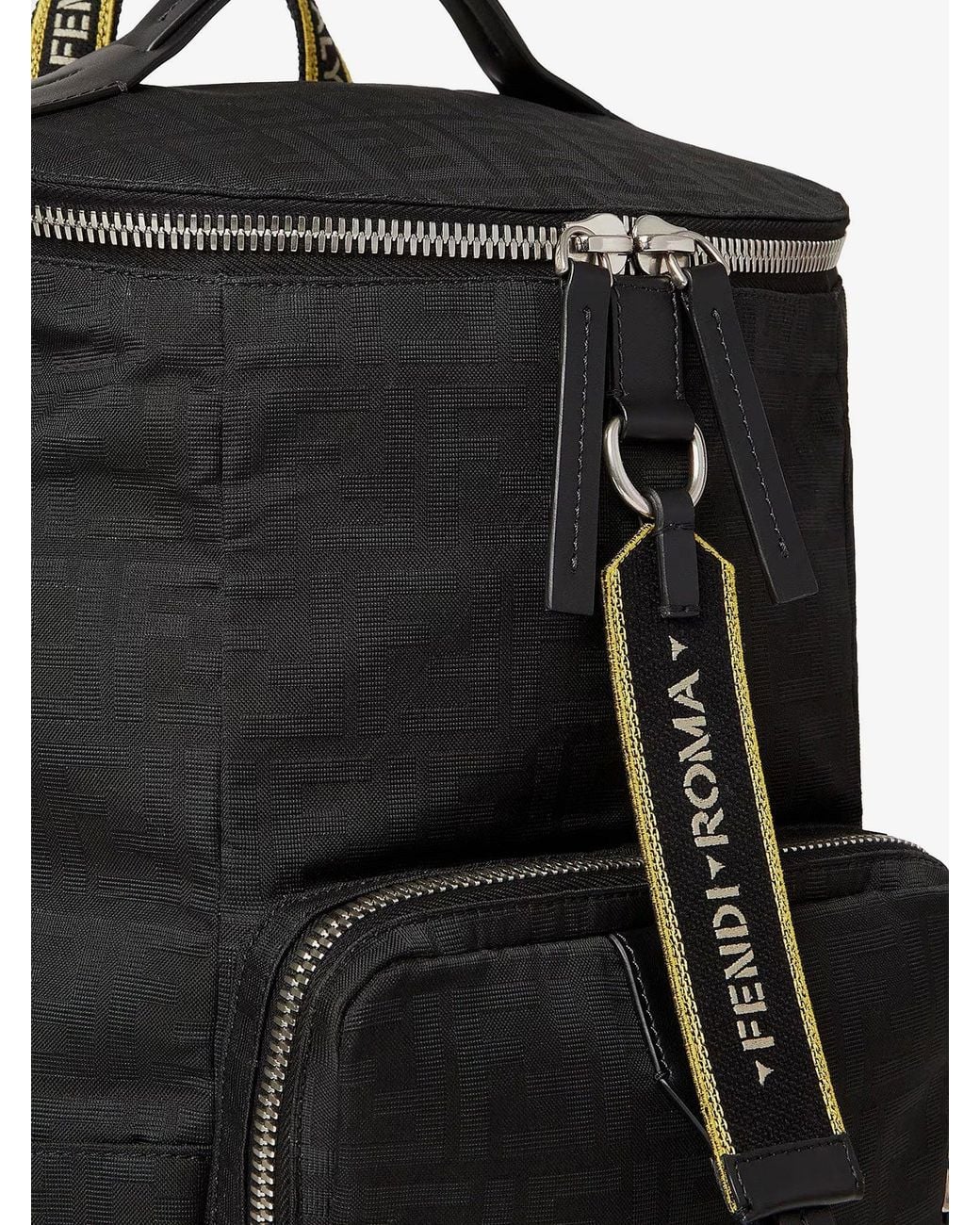 Fendi Black Tourist Backpack for men