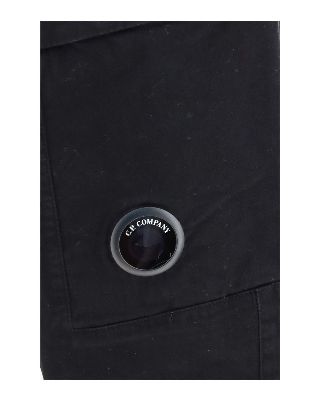 C P Company Blue Stretch Cotton Satin Cargo Pants for men