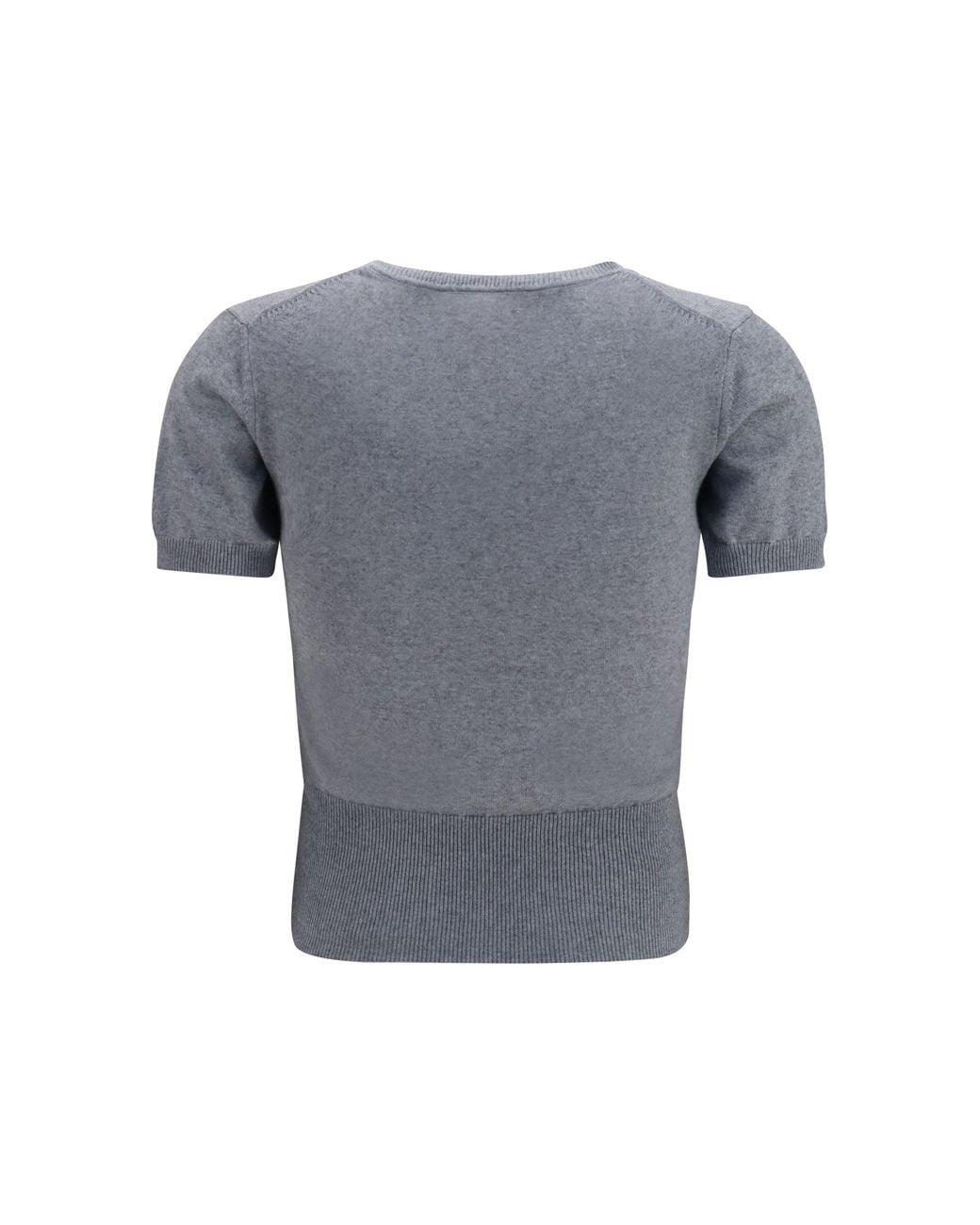 Vivienne Westwood Gray Top Bea Melange Cotton Cashmere Dark Tops