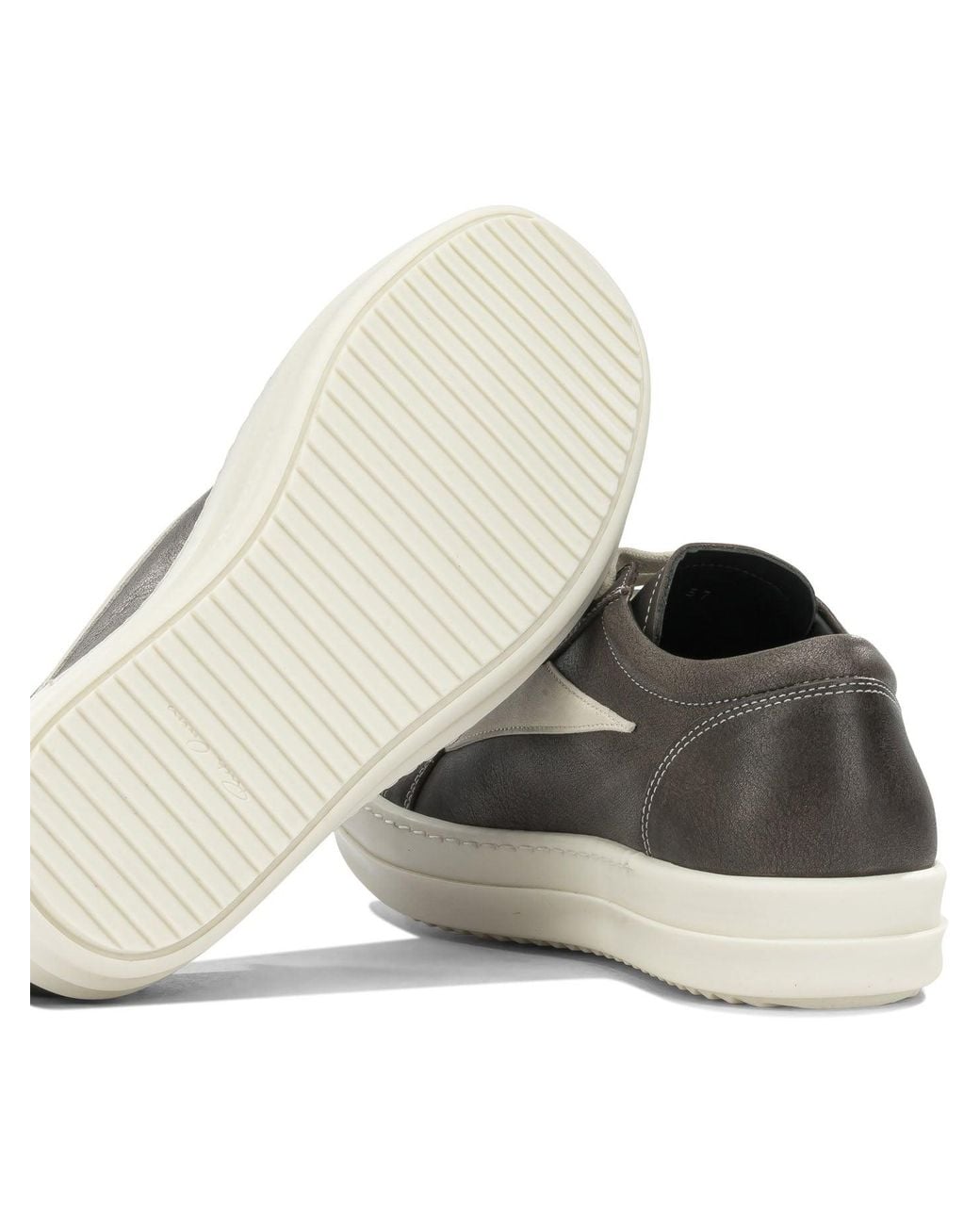 Rick Owens Gray Vintage Sneaks Low-Top Sneakers