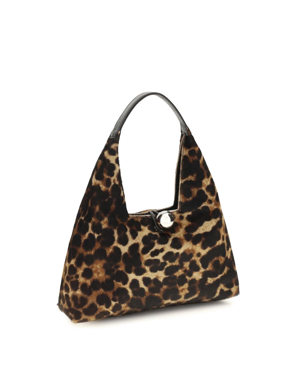 Marni Black Small Trapeze Leopard Handbag