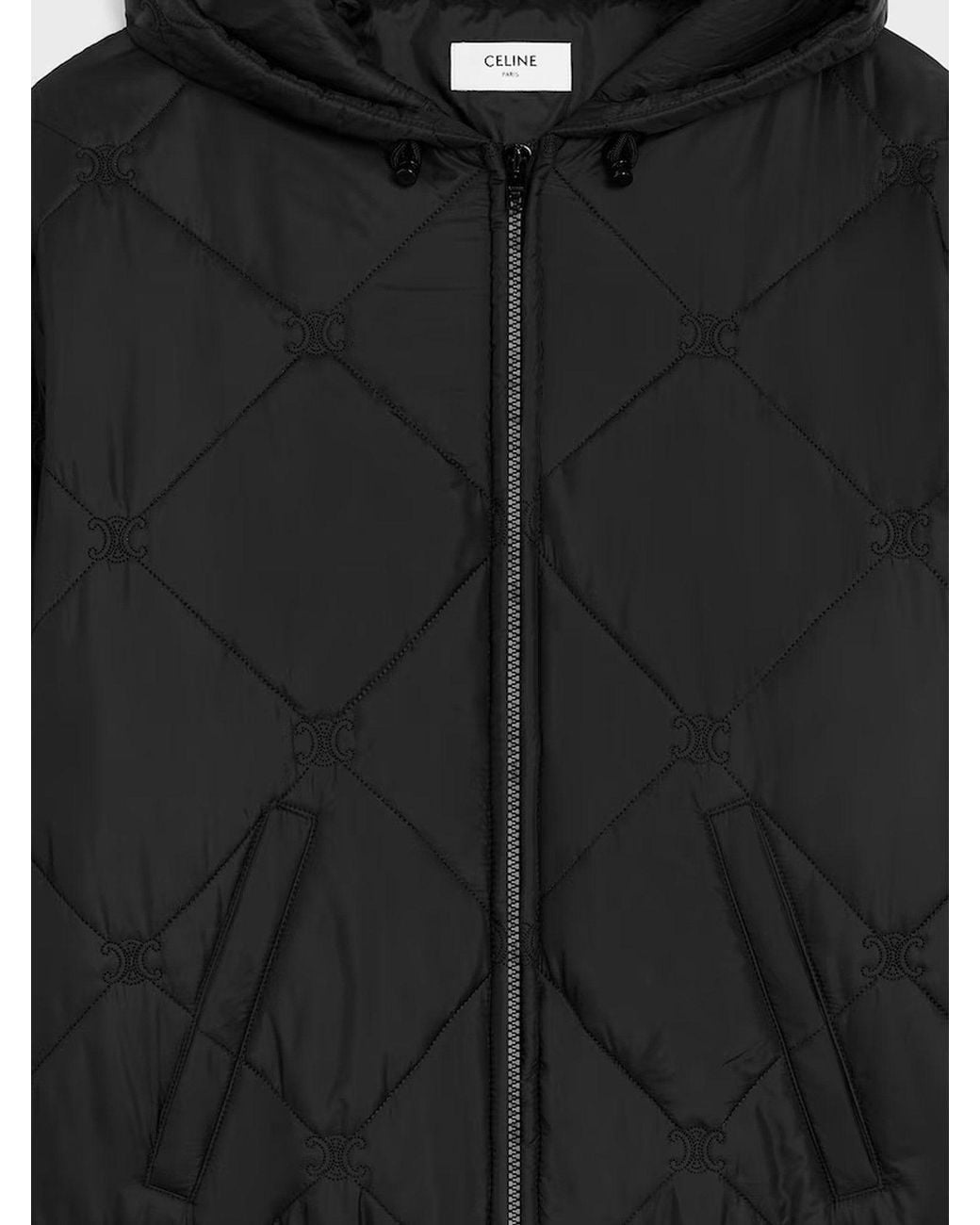 Céline Black Triomphe Quilted Jacket for men