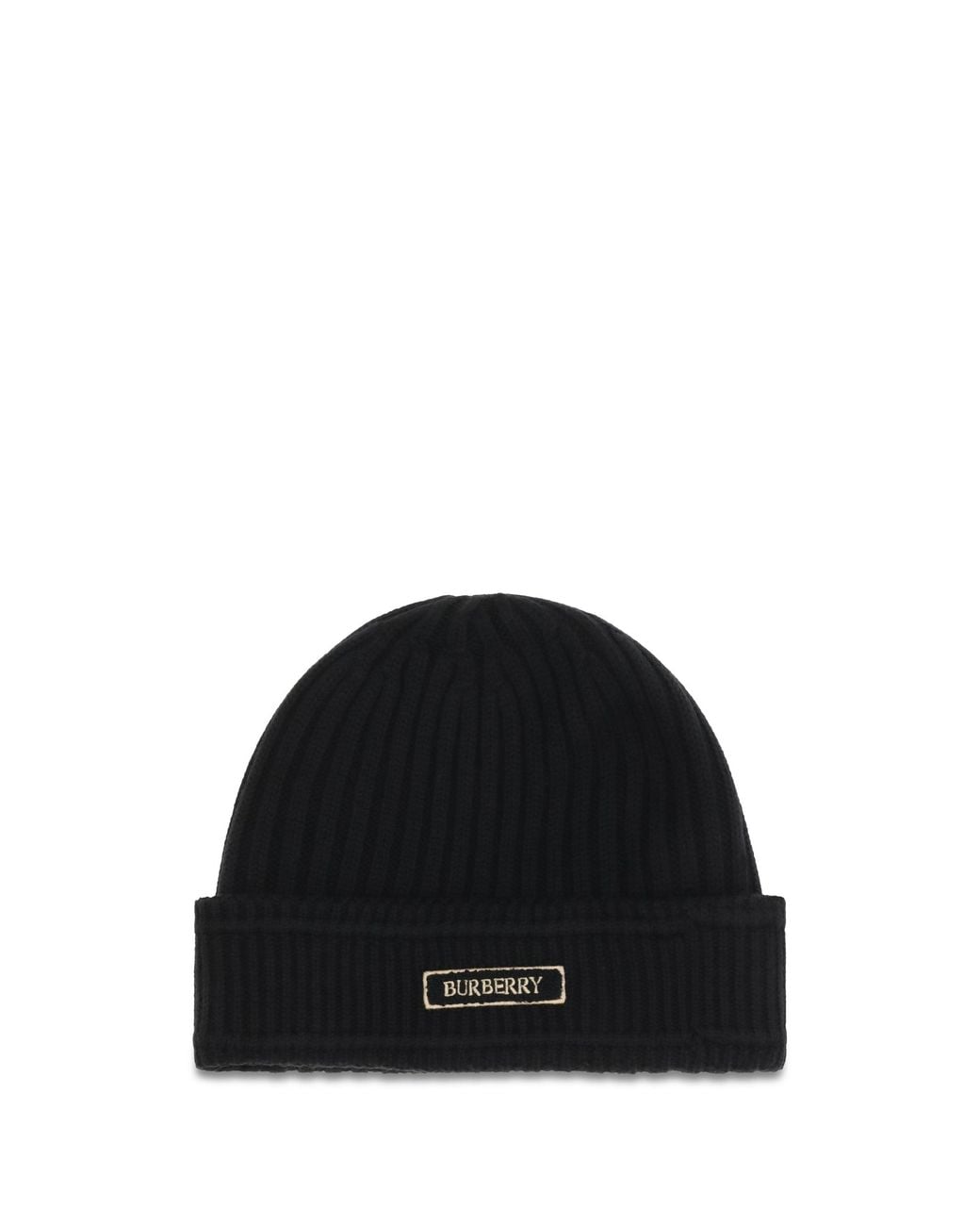 Burberry Black Wool Beanie for men