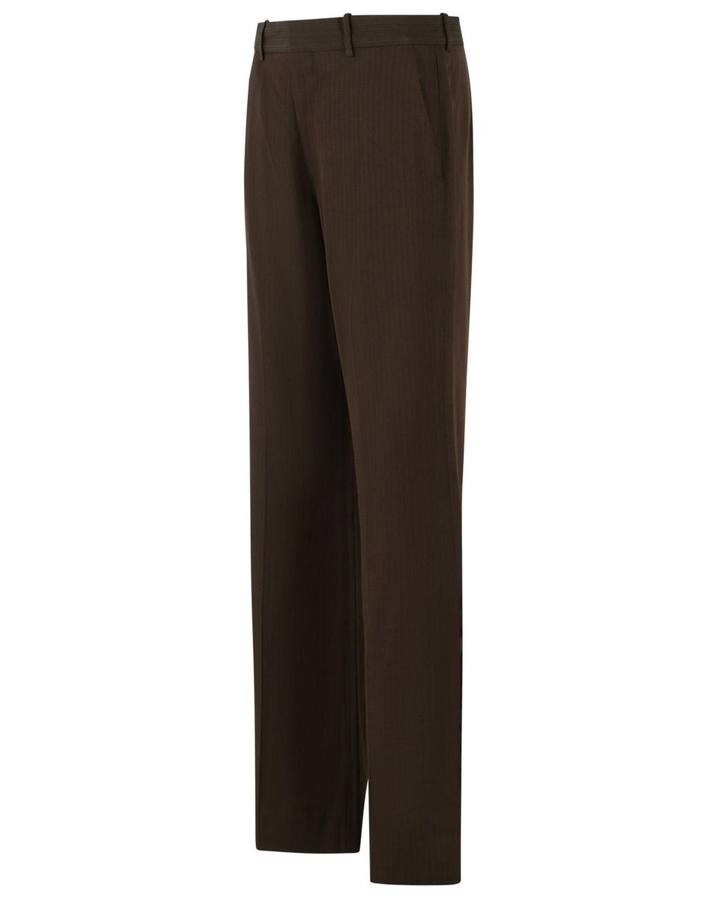 Acne Brown Wool Trousers for men