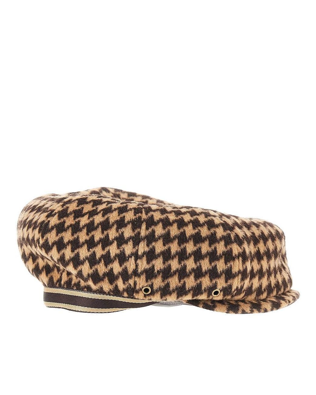 Kangol Brown Block Zig Driving Cap for men