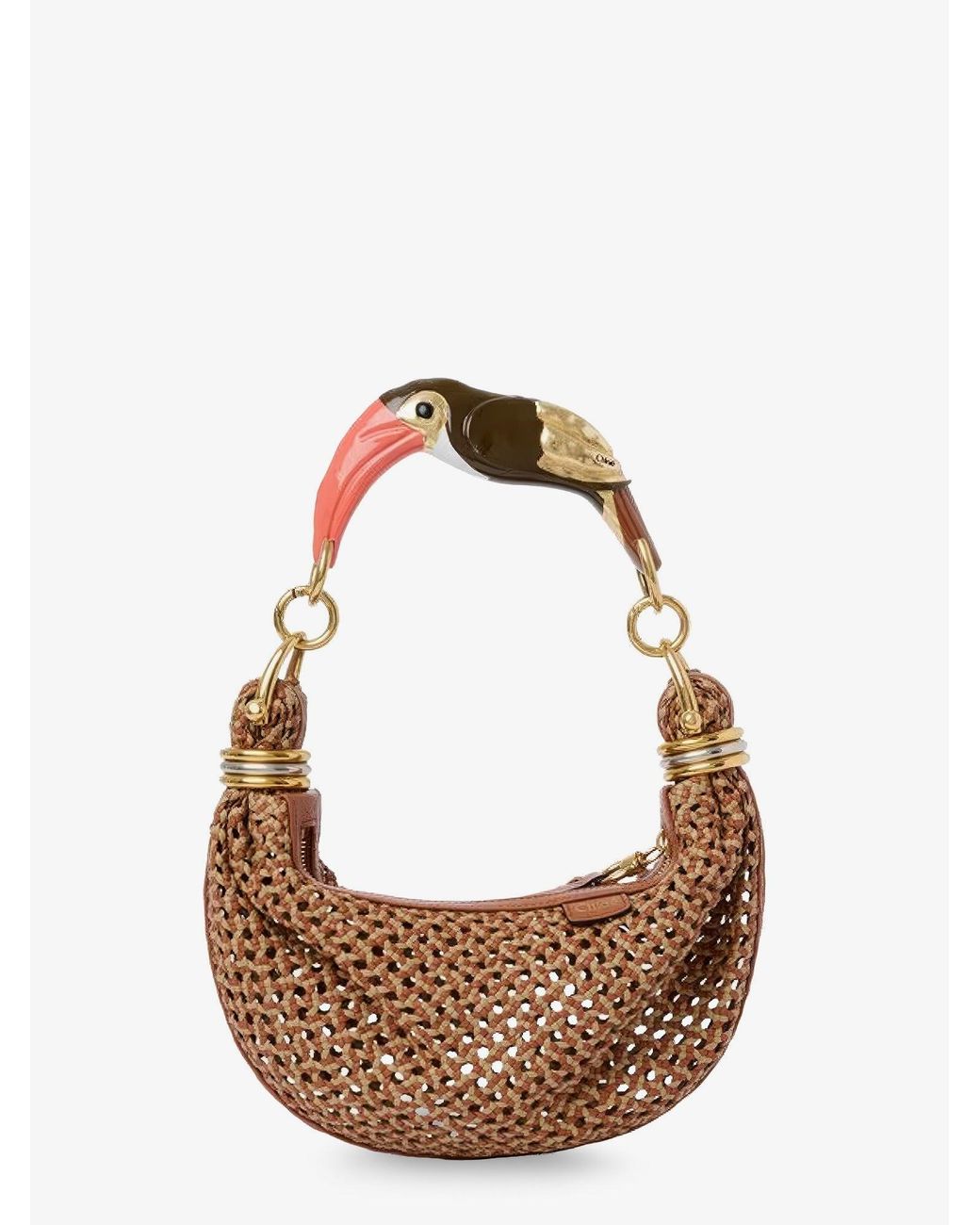 Chloé Pink Bracelet Hobo Handbag With Toucan Handle