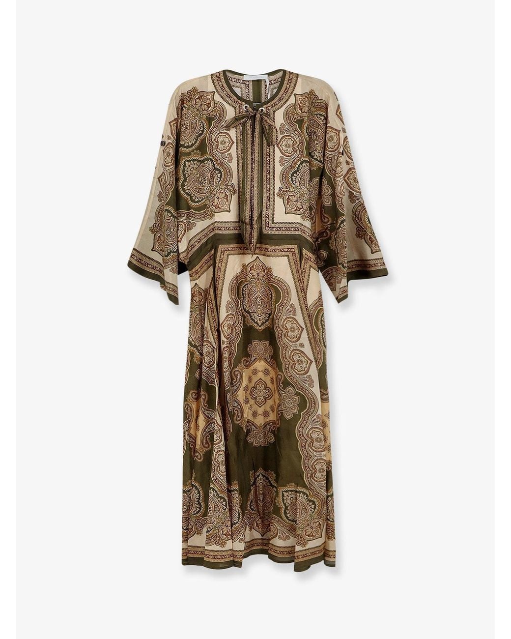 Zimmermann Natural Mahon Silk Tunic Dress