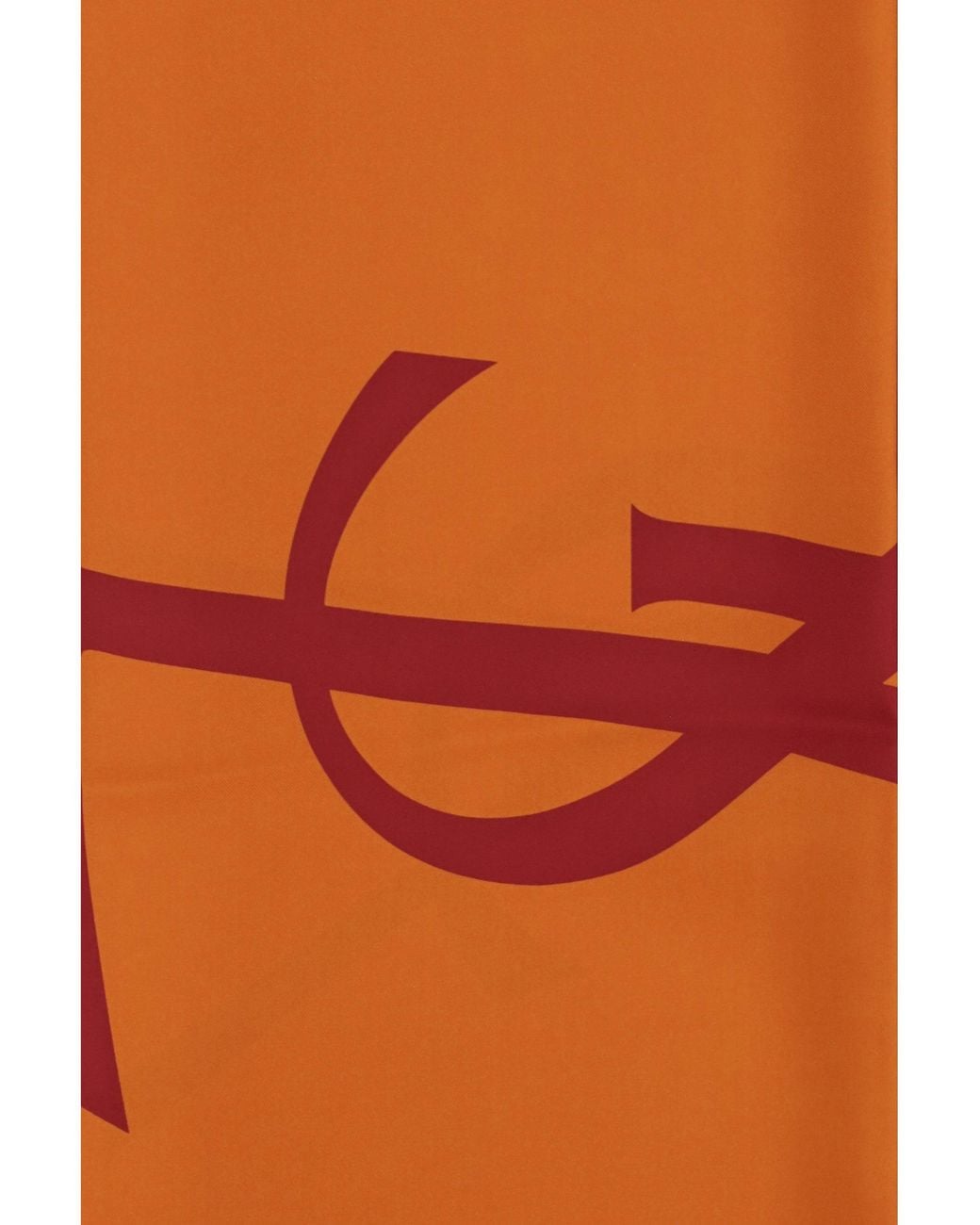 Saint Laurent Orange Cassandre Square Silk Twill Scarf