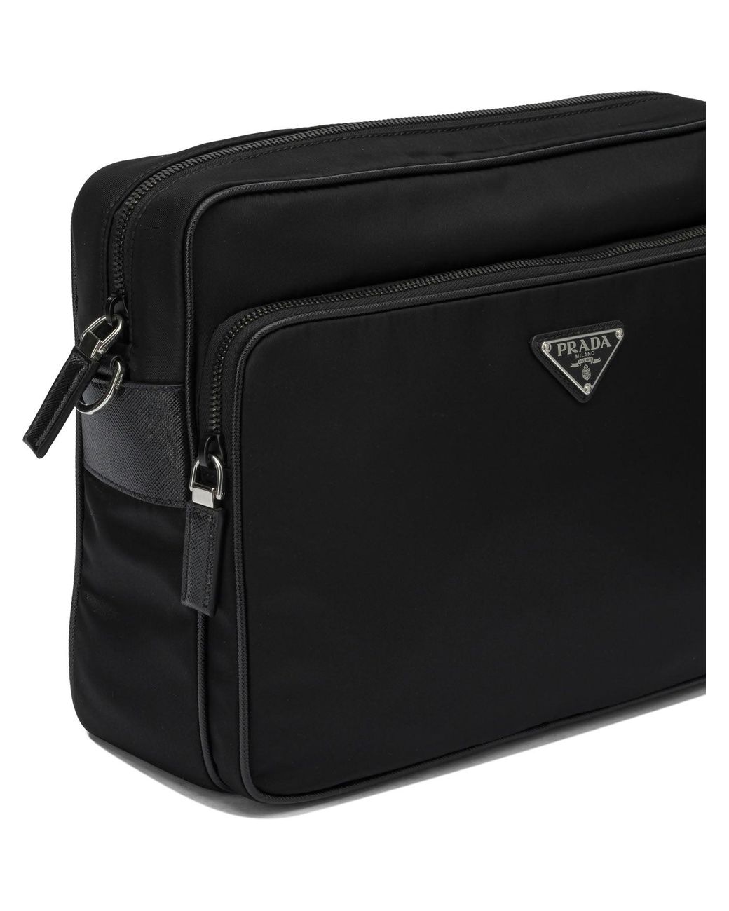 Prada Black Re-Nylon Medium Shoulder Bag for men