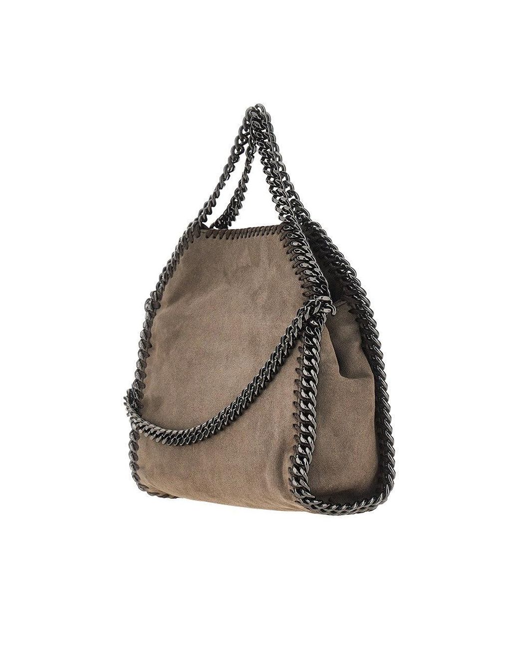 Stella McCartney Brown Alter Suede Tiny Falabella Bag
