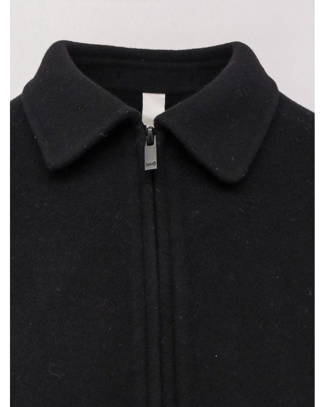 Hevò Black Verdemare Wool Coat for men