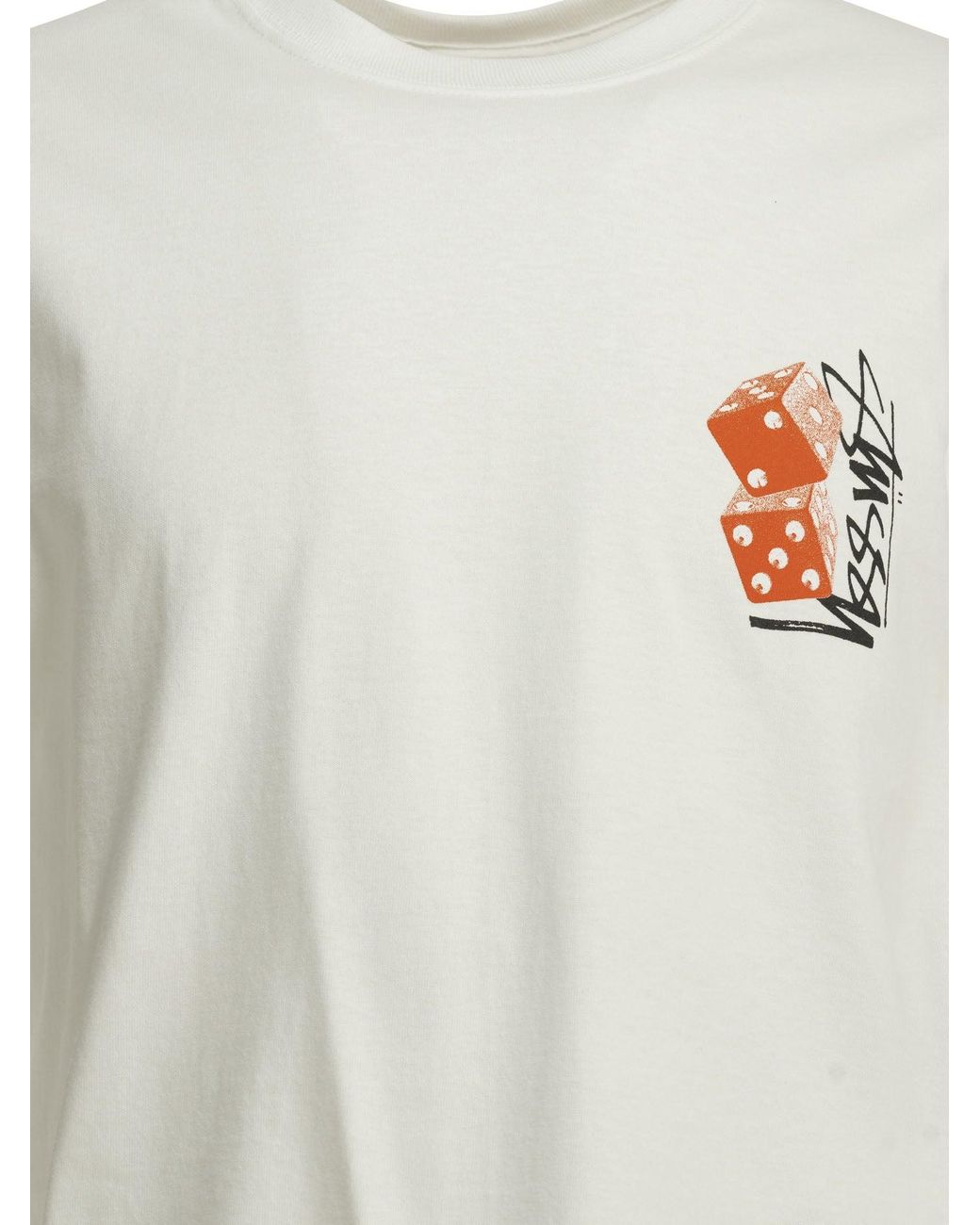 Stussy White Cotton T-Shirt for men