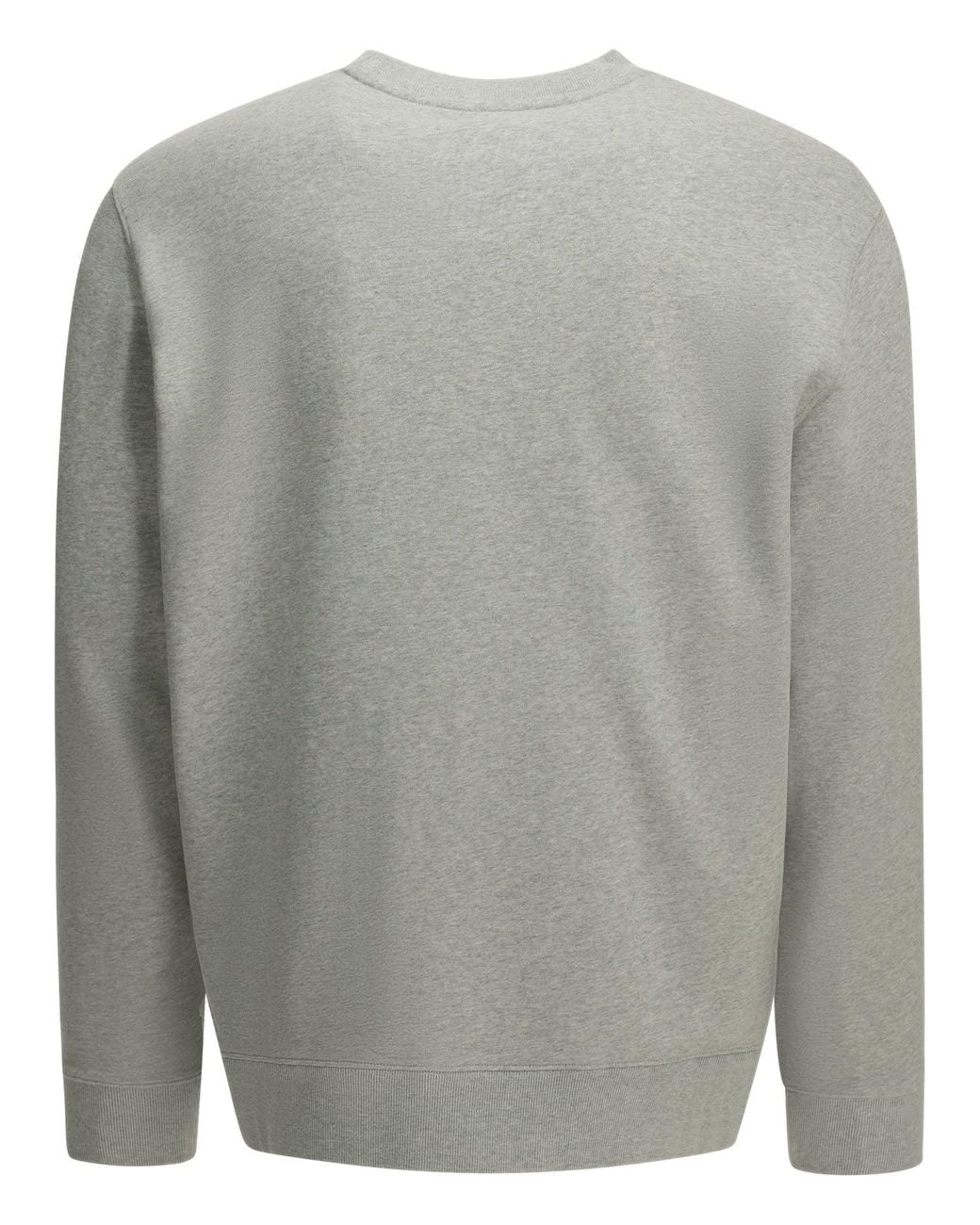 Maison Kitsuné Gray "Fox Head" Crew-Neck Sweatshirt for men