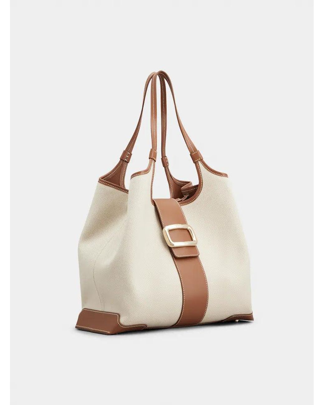 Roger Vivier Natural Viv' Choc Tote Bag