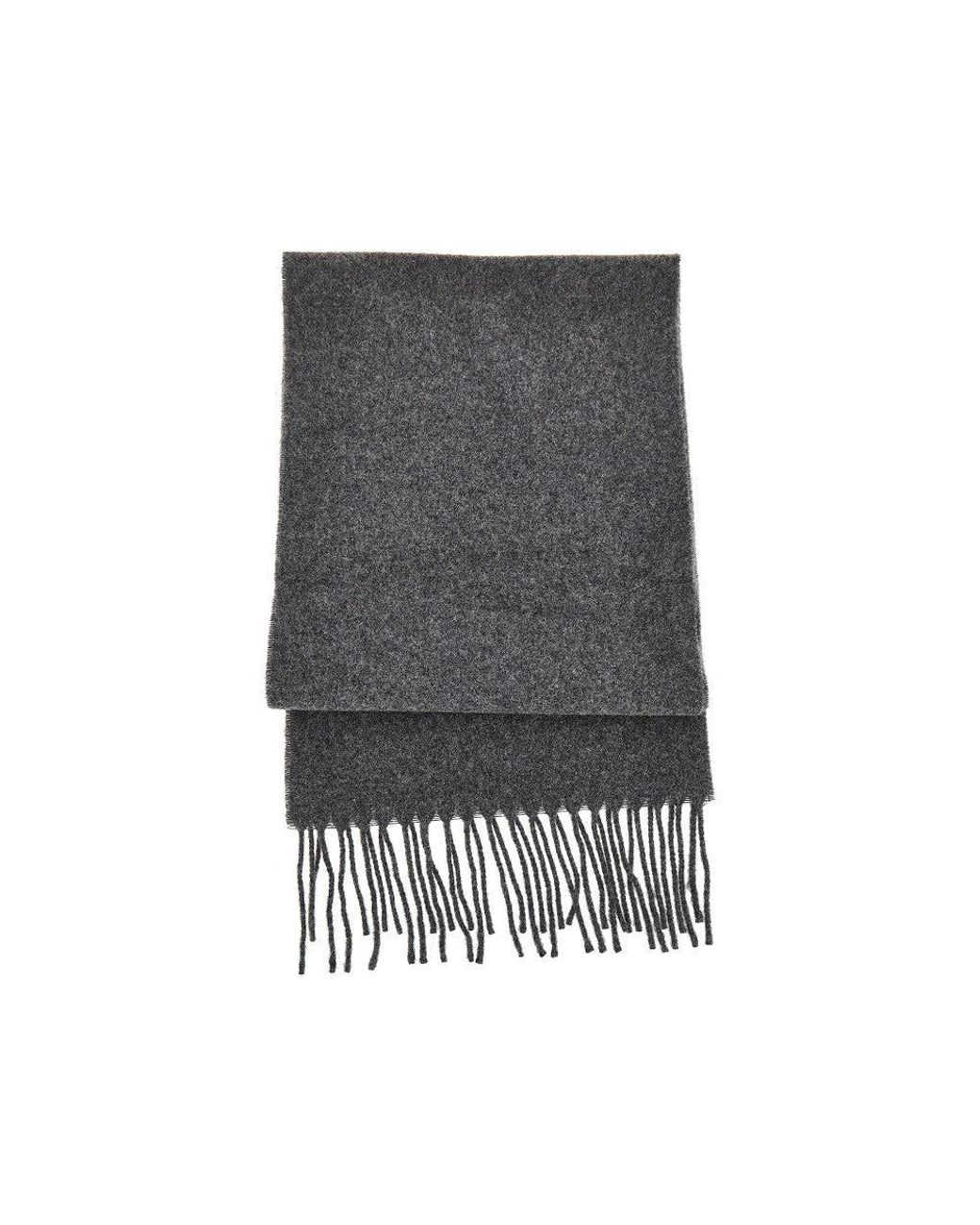 World Class Fashion Gray Ami De Coeur Embroidery Wool Scarf