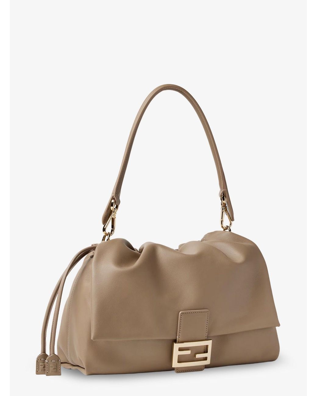 Fendi Natural Baguette Soft Large Leather Bag