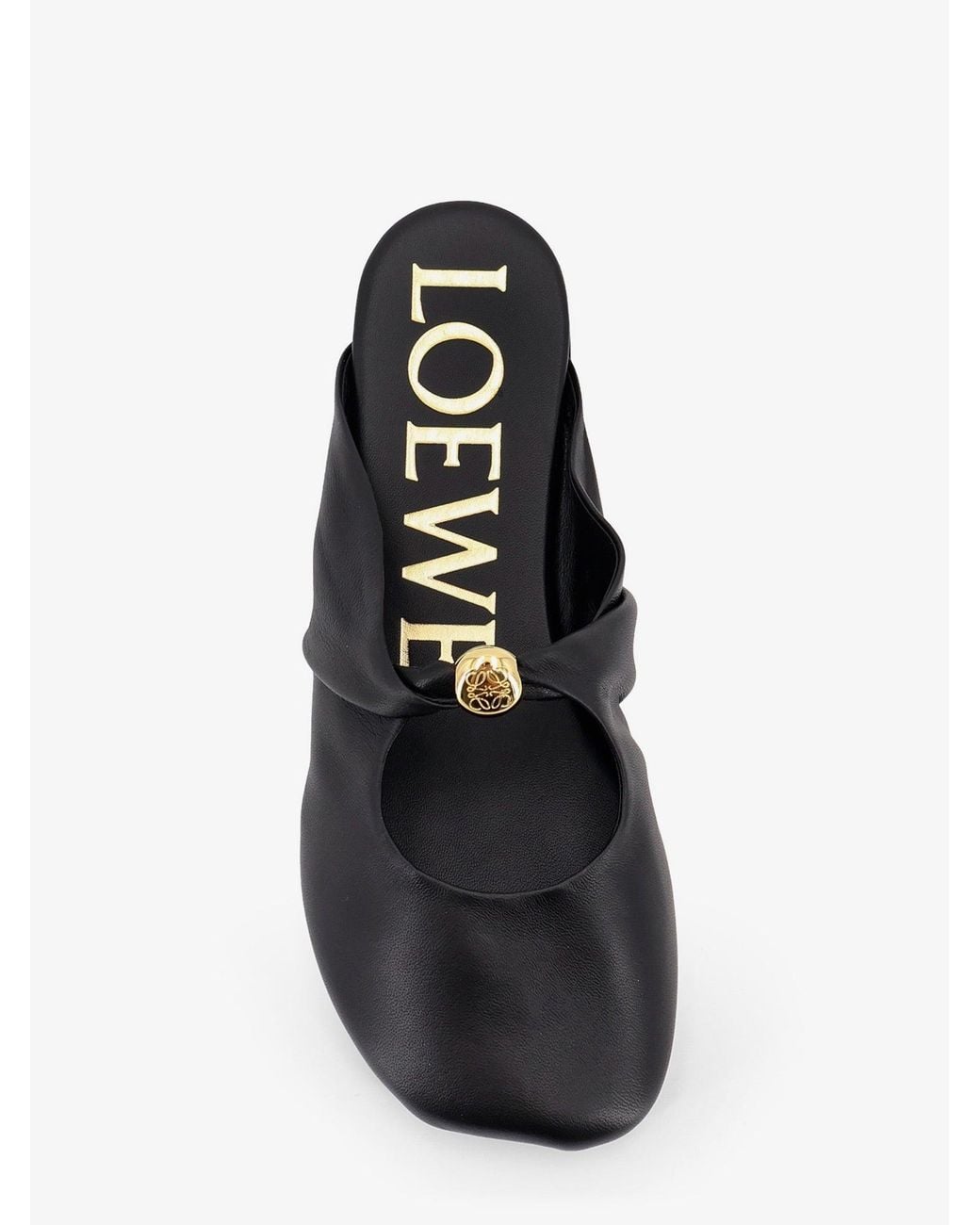Loewe Black Pebble Soft Low Leather Sandals